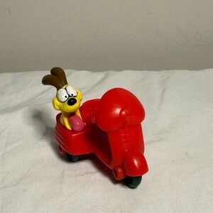 Vintage Odie From Garfield, McDonald's Happy Meal You. Red Vehicle 1988.